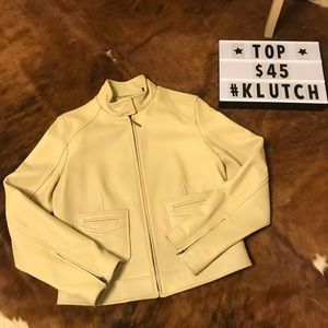 Dana Buchman 100% leather biker jacket Size:M